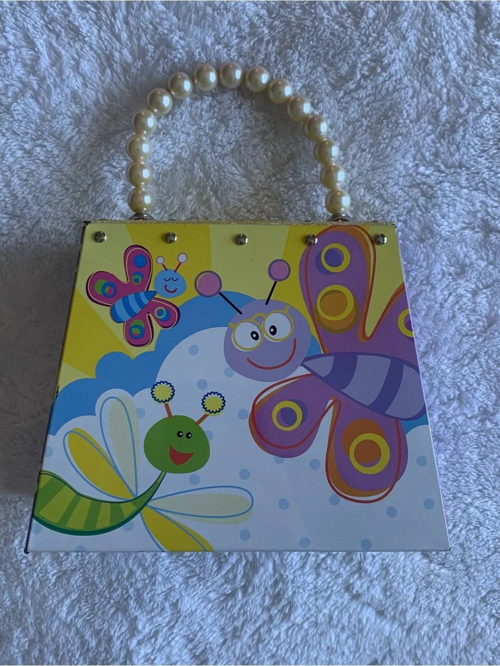 Cute Butterfly & bug Novelty tin Handbag